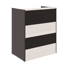 Balcão Recepção Carvalho Berlin e Preto 90 cm