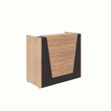 Balcão de Atendimento Recepção Ameixa e Preto 120 cm