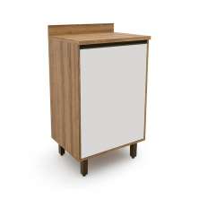 Balcão de Cozinha Confort 1 Porta Cinamomo e Off White