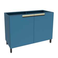 Balcão de Cozinha Manhattan 2 Portas Azul Orion 120 cm