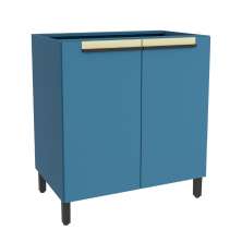 Balcão de Cozinha Manhattan 2 Portas Azul Orion 80 cm