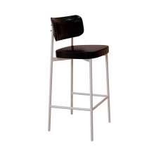 Banqueta Alloa Rvestimento Sintético Preto e Branco