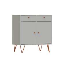 Buffet Ônix 2 PT 2 GV Off White e Cobre