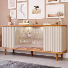 Buffet Janice 4 PT Off White e Cinamomo