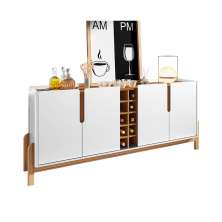 Buffet Lizz 4 PT Branco e Cedro 190 cm