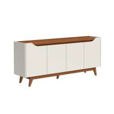 Buffet Pulse 4 Portas Off White e Canelas