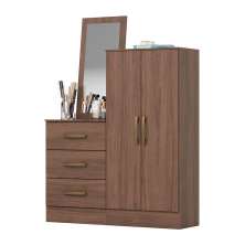 Cômoda Briz 2 Portas 3 Gavetas Castanho