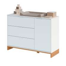 Cômoda Cubo 1 Porta 3 Gavetas Branca