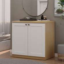 Cômoda Infinity 2 Portas Savana e Branca