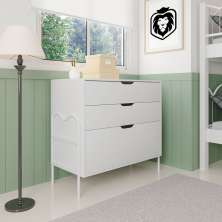 Cômoda Oasis 3 Gavetas Branca