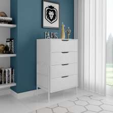Cômoda Oasis 4 Gavetas Branca