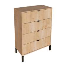 Cômoda Queens 4 Gavetas Amadeirada 76 cm