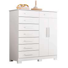 Cômoda Verona 1 Porta 8 Gavetas Branca