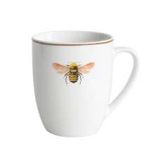 Caneca Pequenos Voadores Abelha Branca e Dourada