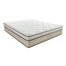 Colchão King Aquárius Molas Ensacadas (34x193x203) Branco e Bege