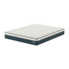 Colchão King Safira Molas Ensacadas (26x193x203) Azul e Branco