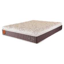Colchão Queen Safira Plush Mola Ensacada (30x158x198) Branco e Cinza