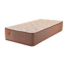 Colchão Solteiro King Prata Mola Ensacada (30x96x203) Bege e Marrom