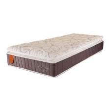 Colchão Solteiro King Safira Plush Mola Ensacada (34x96x203) Branco e Cinza