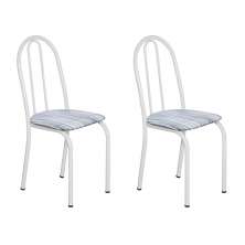 Conjunto 2 Cadeiras Éos Branco e Linho