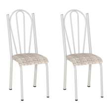 Conjunto 2 Cadeiras Mnemósine Branco e Rattan