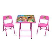 Conjunto Infantil com Mesa e 2 Cadeiras Rosa