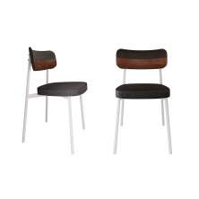 Conjunto com 2 Cadeiras Alloa Polipropileno Grafite e Whisky