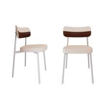Conjunto com 2 Cadeiras Alloa Polipropileno Palha e Whisky