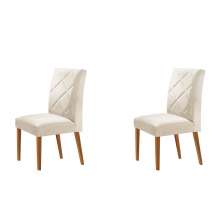 Conjunto com 2 Cadeiras de Jantar Aurora Bege