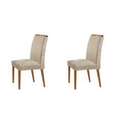 Conjunto com 2 Cadeiras de Jantar Olivia II Capuccino