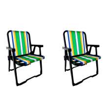 Conjunto com 2 Cadeiras de Praia Peruíbe Preto
