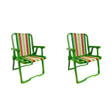 Conjunto com 2 Cadeiras de Praia Peruíbe Verde