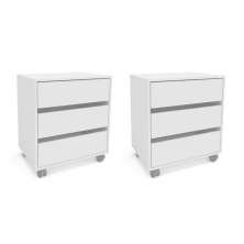 Conjunto com 2 Gaveteiros Mauá 6 GV Branco 60 cm