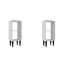 Conjunto com 2 Mesas de Cabeceira Elegance Branco