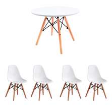 Conjunto de Mesa Infantil Well com 4 Cadeiras Eames Branco