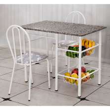 Conjunto de Mesa com 2 Cadeiras Alice Iguatemi Branco