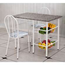 Conjunto de Mesa com 2 Cadeiras Alice Linho