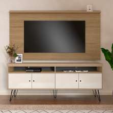 Conjunto de Rack Liberty com Painel para TV até 75 Polegadas Nevada Carvalho e Off White