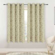 Cortina com Ilhós Vines 260X170 Taupe