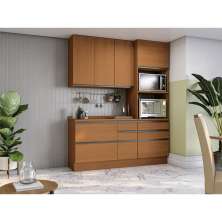 Cozinha Compacta Valence 5 Portas 7 Gavetas Canela
