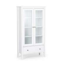 Cristaleira Vogue com Vidro 2 Portas 1 Gaveta Branca