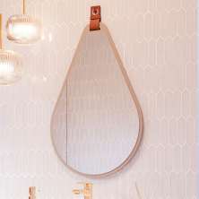 Espelho Decorativo Gota 50x76cm Capuccino