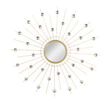 Espelho Decorativo Sol 50 cm Dourado