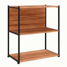 Estante Shelf Nogal Sevilha e Preta 71 cm