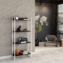 Estante Studio Preta e Branca 60x146 cm