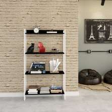 Estante Studio Preta e Branca 80x146 cm