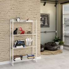 Estante Studio Snow e Branca 80x146 cm