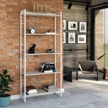 Estante Studio Snow e Branca 80x187 cm