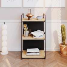 Estante com 1 Prateleira e 2 Nichos Brooklyn Vermont e Preta 45 cm