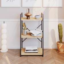 Estante com 3 Prateleiras Brooklyn Vermont e Preta 45 cm